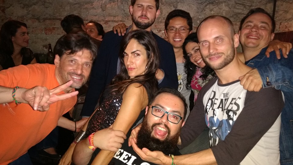 Detailed Digital Nomad Mexico City Guide For 2024 | friends in A group of drunken people pose on a night out
