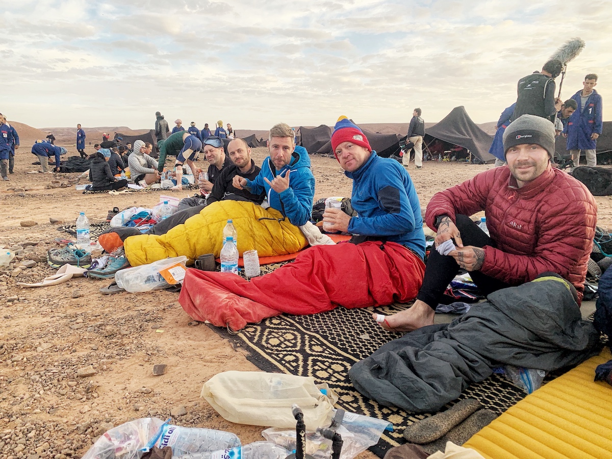 Marathon Des Sables Review: 6 Marathon/6 Days in The Sahara! | Tent mates Marathon des Sables Getting comfortable at Marathon des Sables