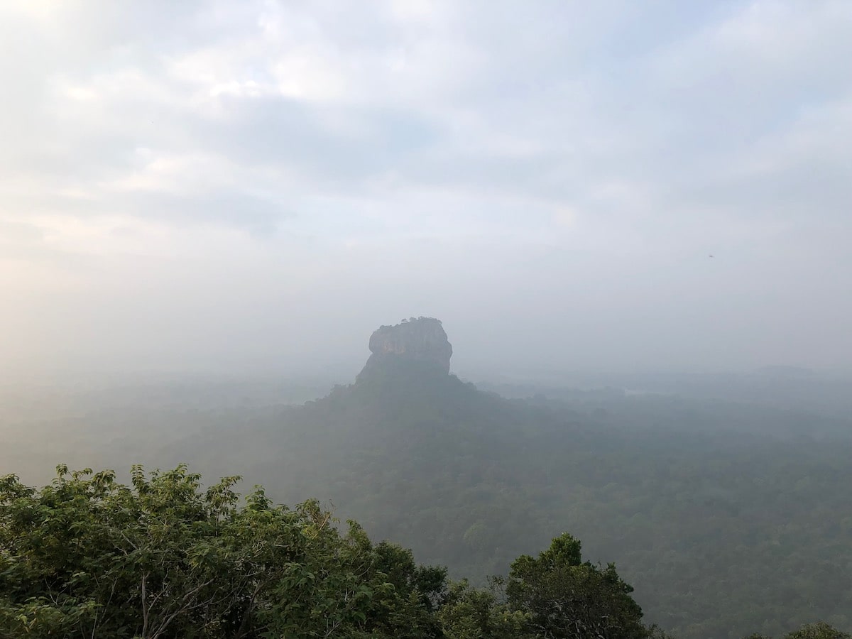 2 Weeks in Sri Lanka Itinerary For First-Timers | Climb Pidurangala Rock View of Sigiriya Rock from Pidurangala Rock, Sri Lanka