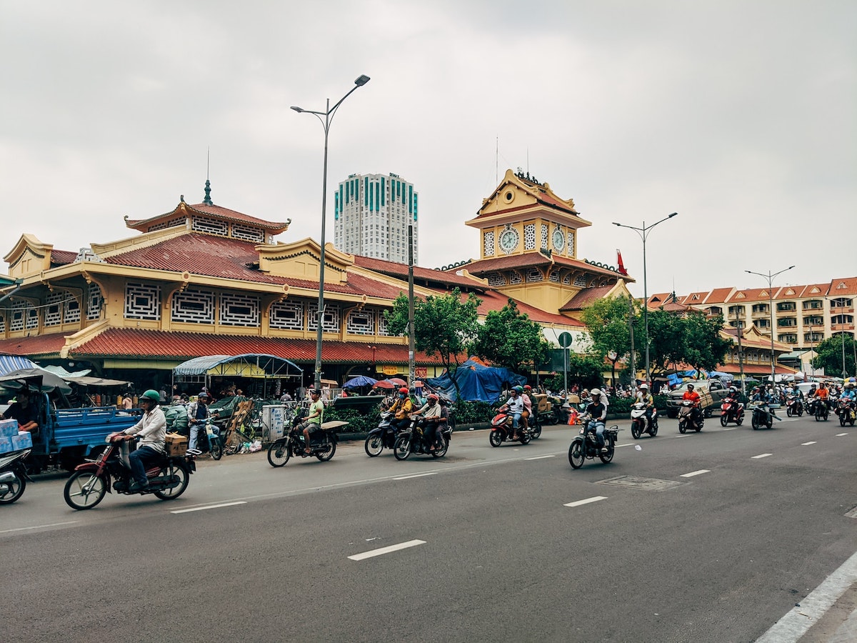 Best Vietnam Motorbike Routes: 5 Suggested Itineraries | Ho Chi Minh City Motorcycles in Ho Chi Minh City during the day, Vietnam.