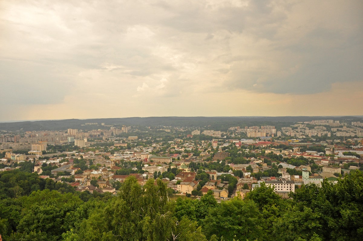 16 Cool Things To Do in Lviv, Ukraine (Morning & Night) | View from Lviv High Castle View from Castle Hill in Lviv in Ukraine