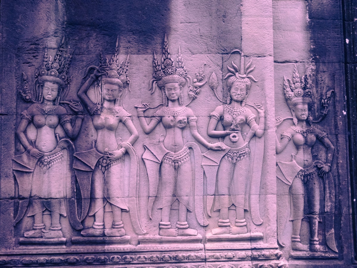 Visiting Angkor Wat: How To Avoid The Crowds | Ancient wall sculptures Angkor Wat Carvings in the walls of the Angkor Wat Temple