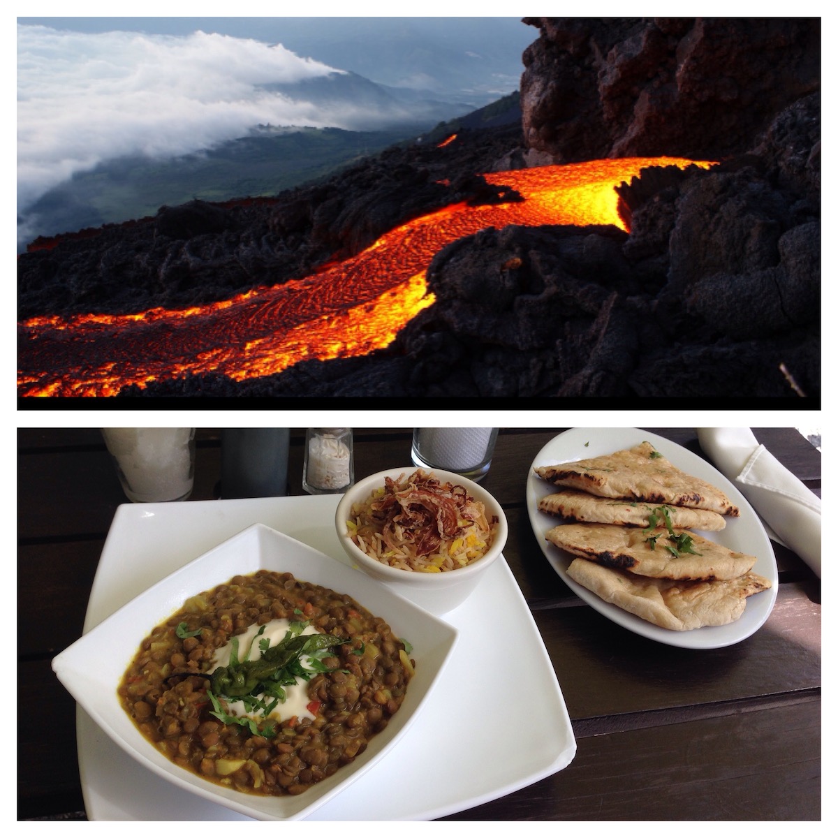 Pacaya Volcano Sunset Hike: An Honest Guide For 2024 | Indian food antigua Indian food and a picture of an active volcano