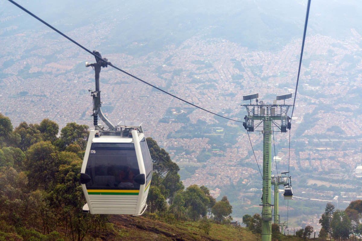 Expat's Guide To The Top Things To Do in Medellin, Colombia | Medellin cable car View of cable car high above Medellin, Colombia