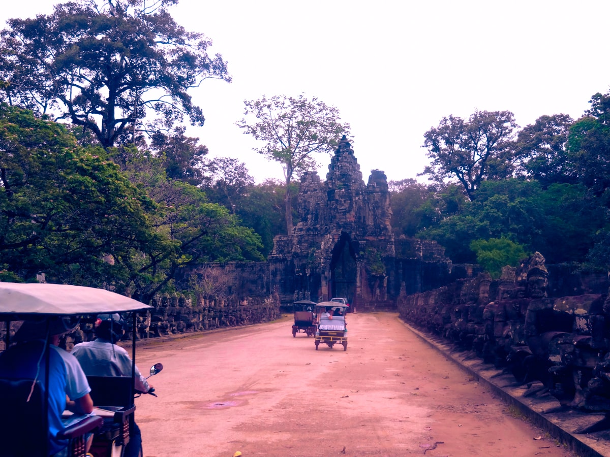 Visiting Angkor Wat: How To Avoid The Crowds | Siem Reap Angkor Wat Entrance 1 Entrance to Angkow Wat in Siem Reap, Cambodia