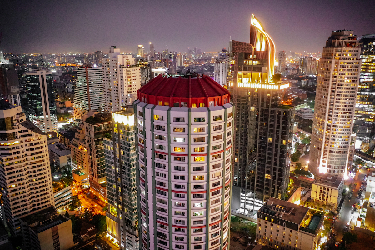The 10 Best Neighborhoods For Expats in Bangkok | Thonglor District Bangkok Aerial view, above Sukhumvit and Thonglor district in Thailand, South east Asia