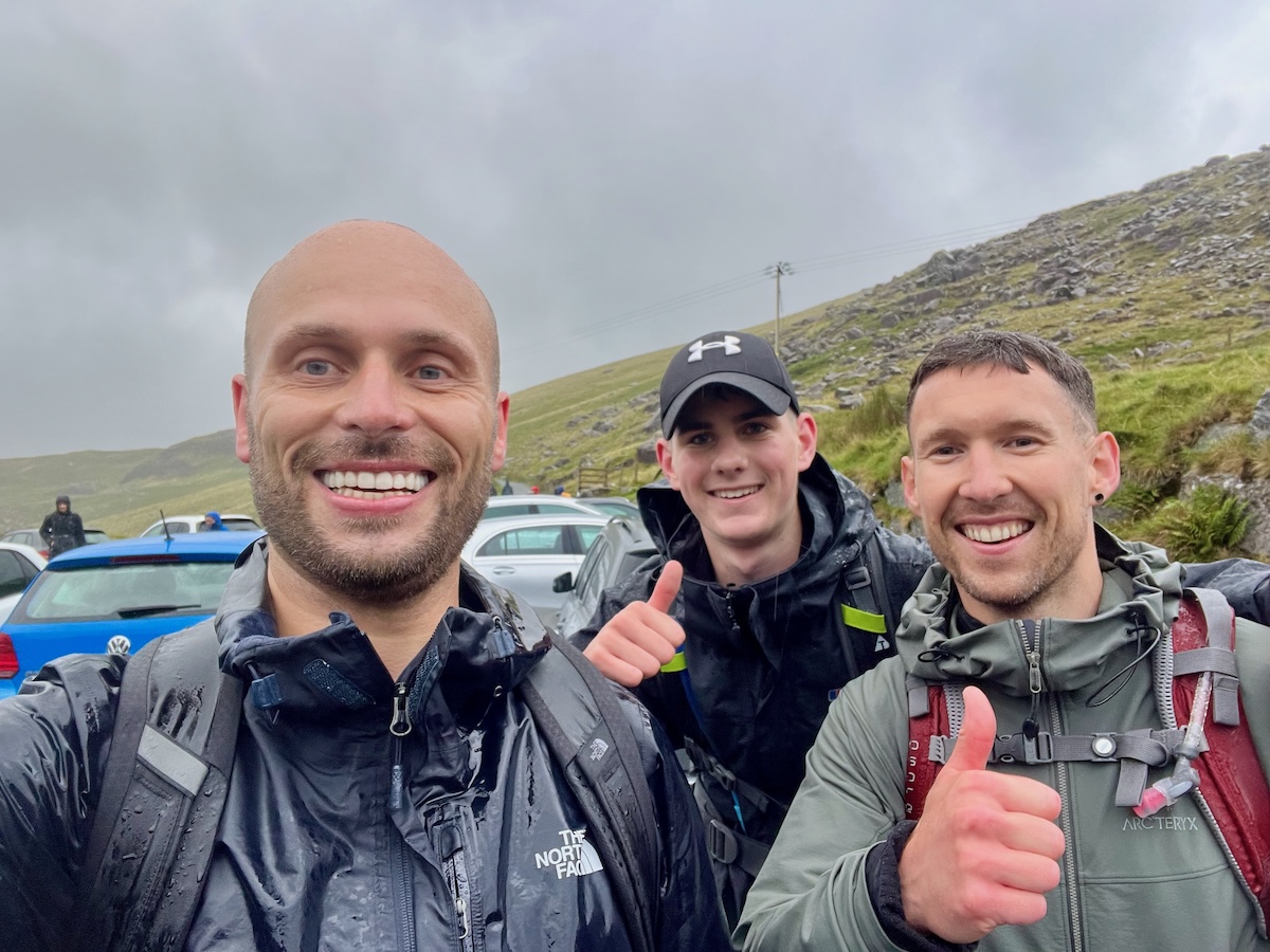 2023 Review: Turning 40, Feeling Good & Plans For 2024 | UK 3 peaks challenge success 3 men smiling after completing the UK 3 Peaks challenge