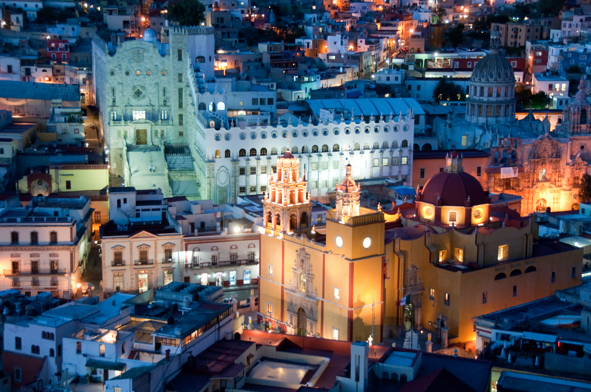 16 Famous Landmarks in Mexico (& How To See Them in 2024!) | guanajuato at night A beautiful coloured city at night.
