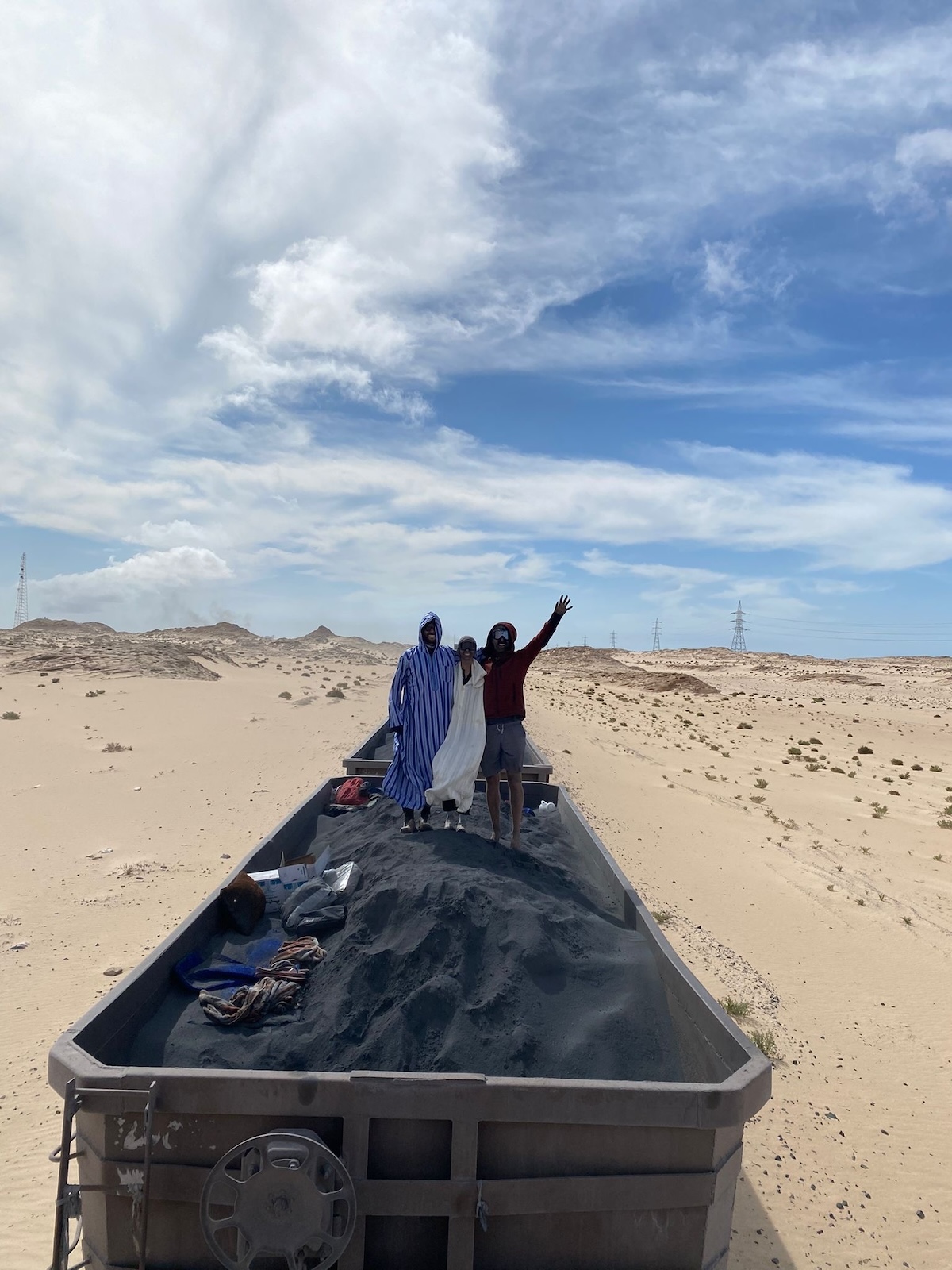 Riding The Iron Ore Train, Mauritania: My Sahara Experience! | iron ore train Mauritania tourists Tourists on the iron ore in Mauritania
