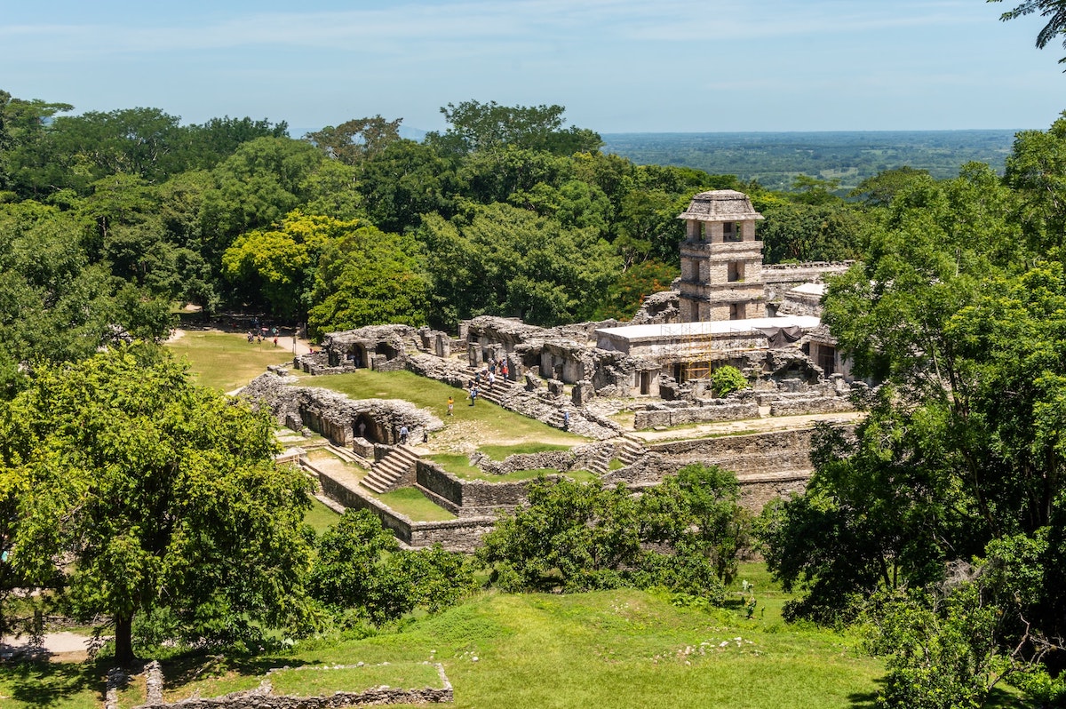 16 Famous Landmarks in Mexico (& How To See Them in 2024!) | palenque ruins An ancient lost city surrounded by trees.